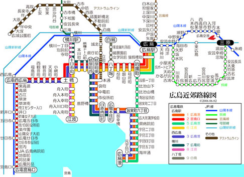 広島広域路線図